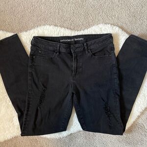 Articles of Society black distressed skinny jeans size 30